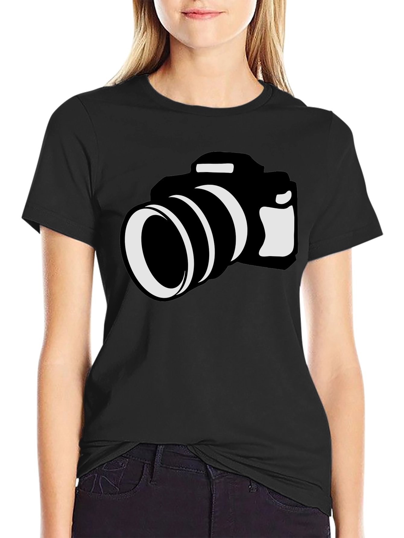 Photographer T-Shirt: Black Camera Graphic Tee