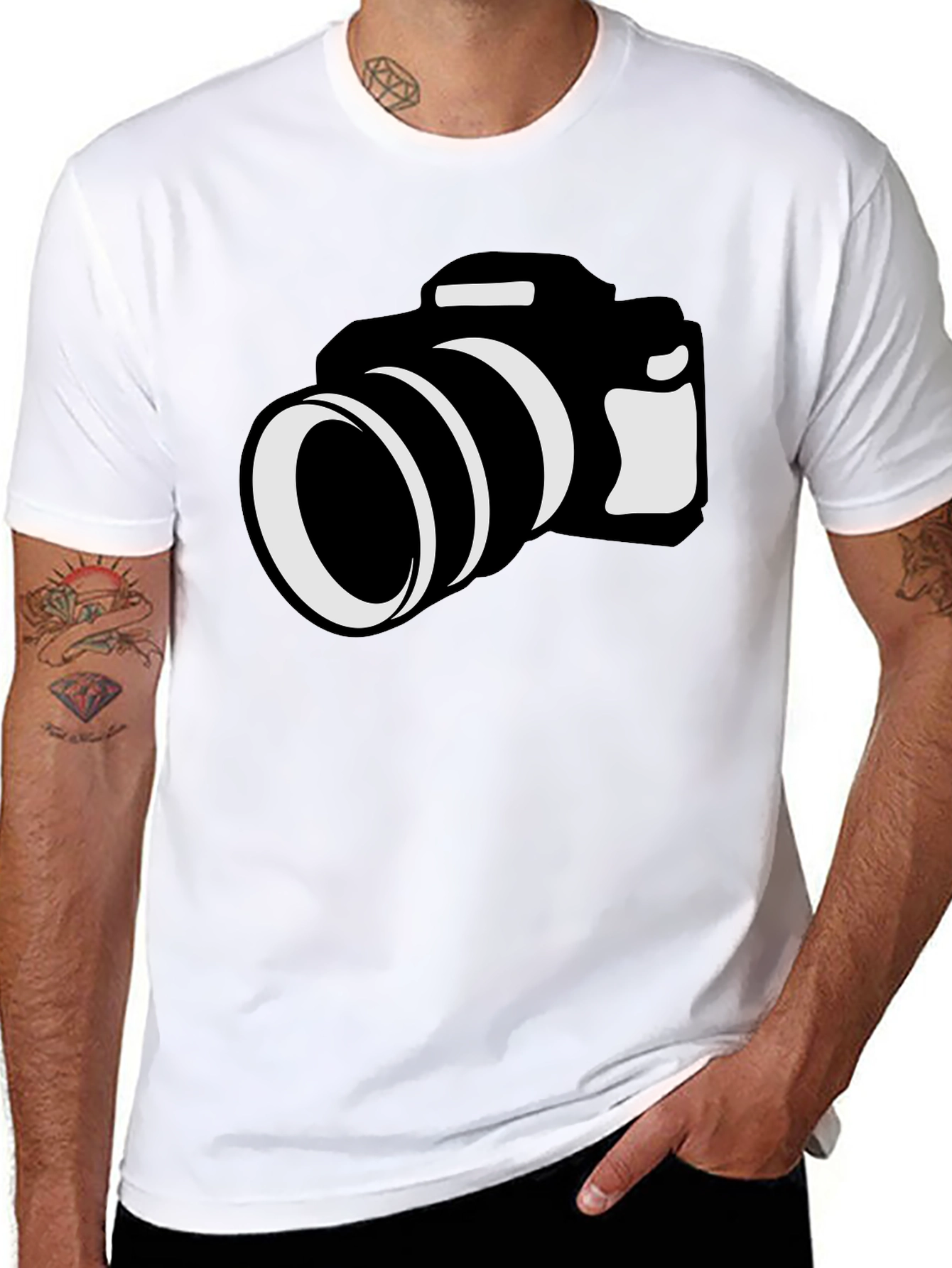 Photographer T-Shirt: Black Camera Graphic Tee