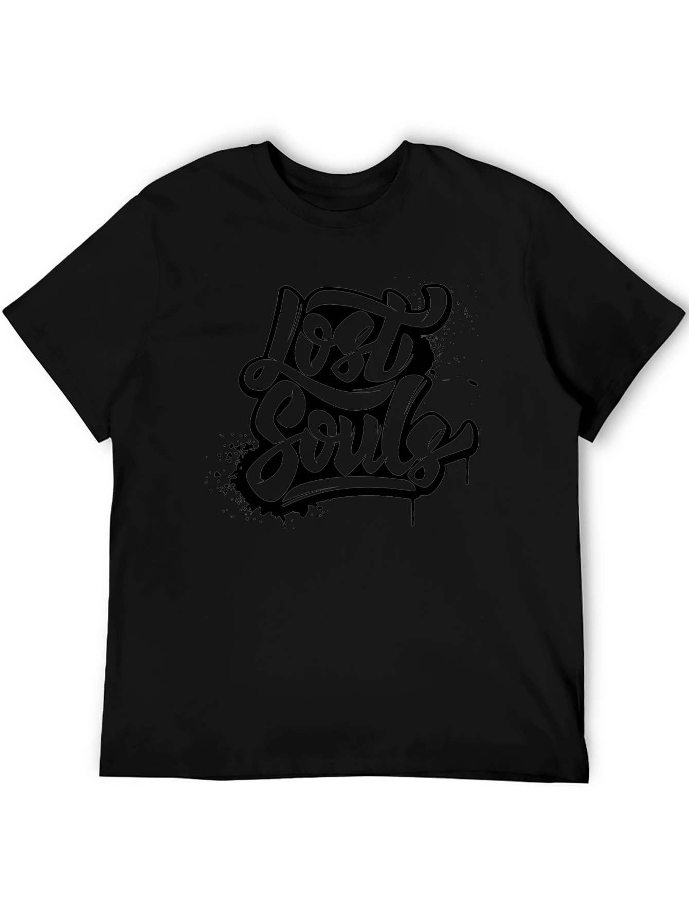 Lost Souls Graphic Print Black T-Shirt