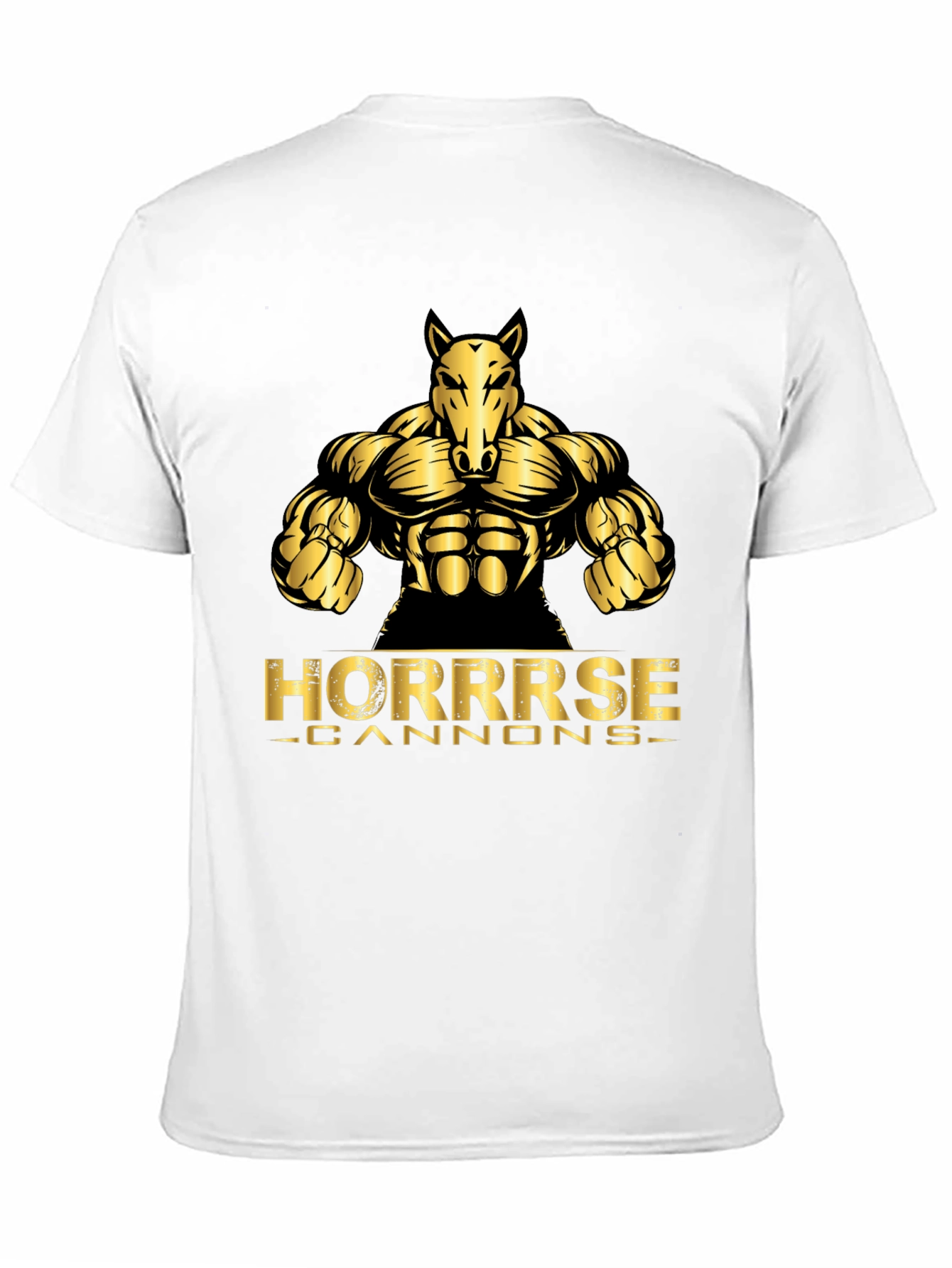 Horrrse Cannons Black Graphic Tee