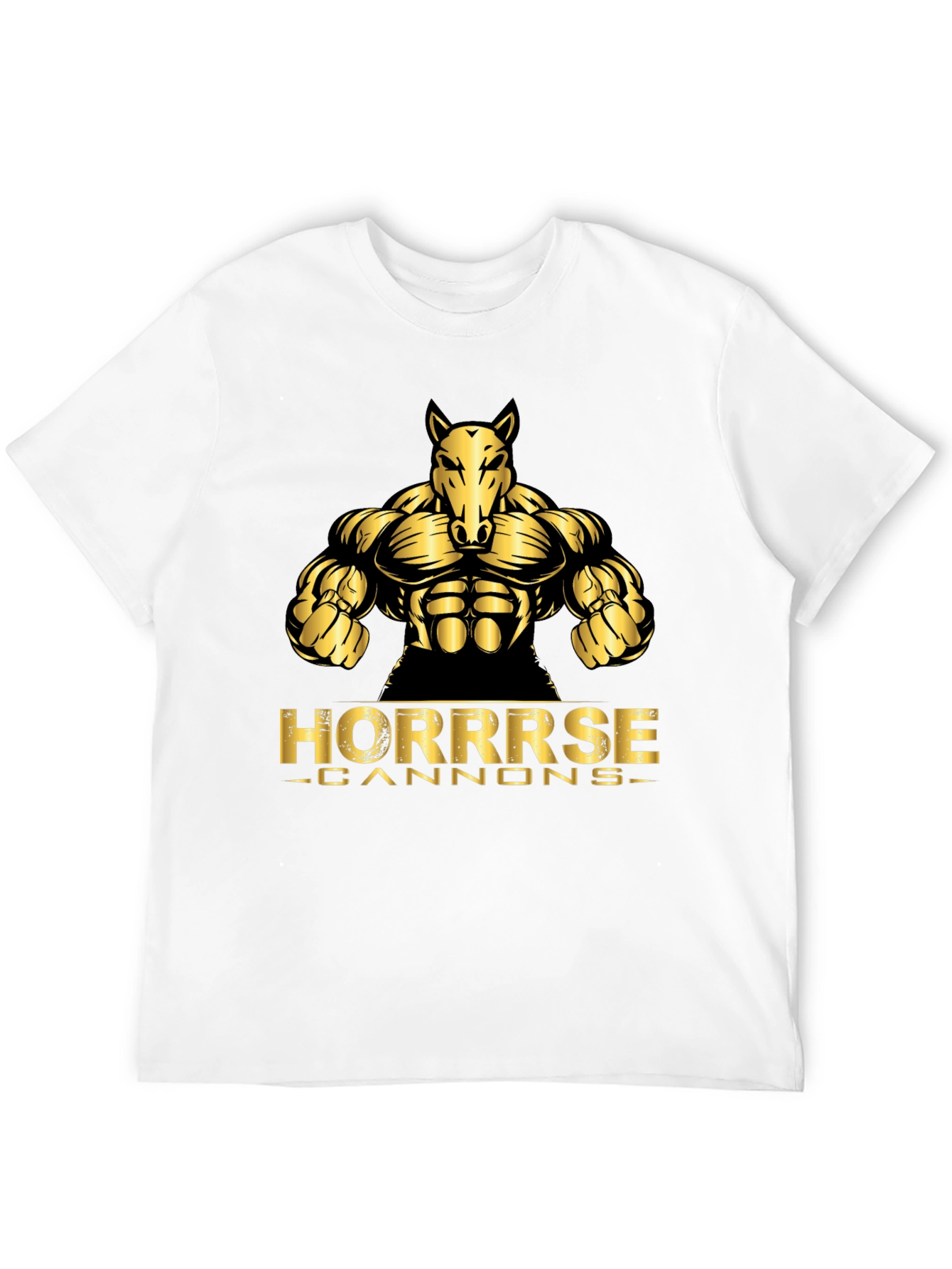 Horrrse Cannons Black Graphic Tee