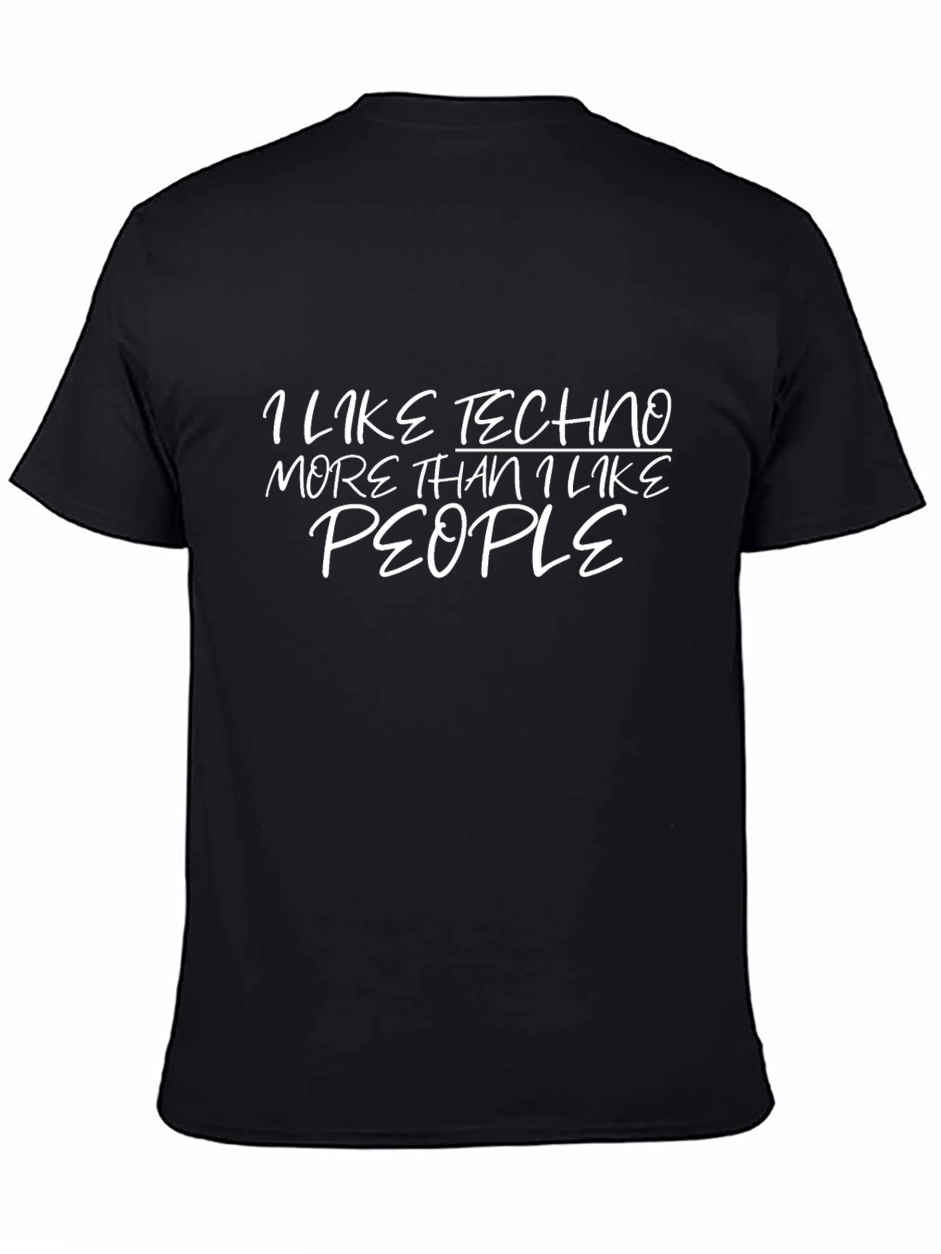 Techno Lover T-Shirt - Black Cotton Graphic Tee