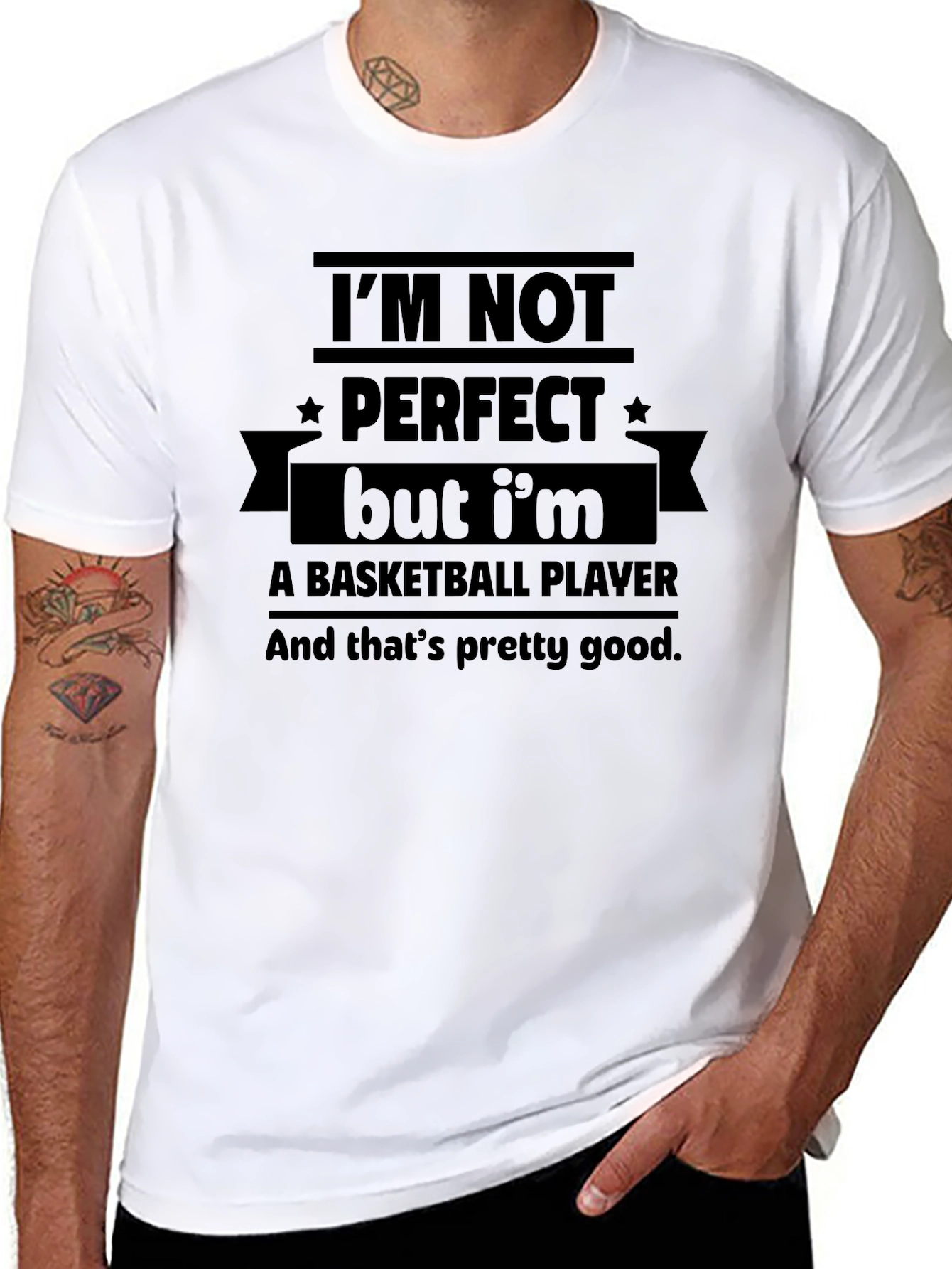 Im Not Perfect Basketball Player Graphic Tee