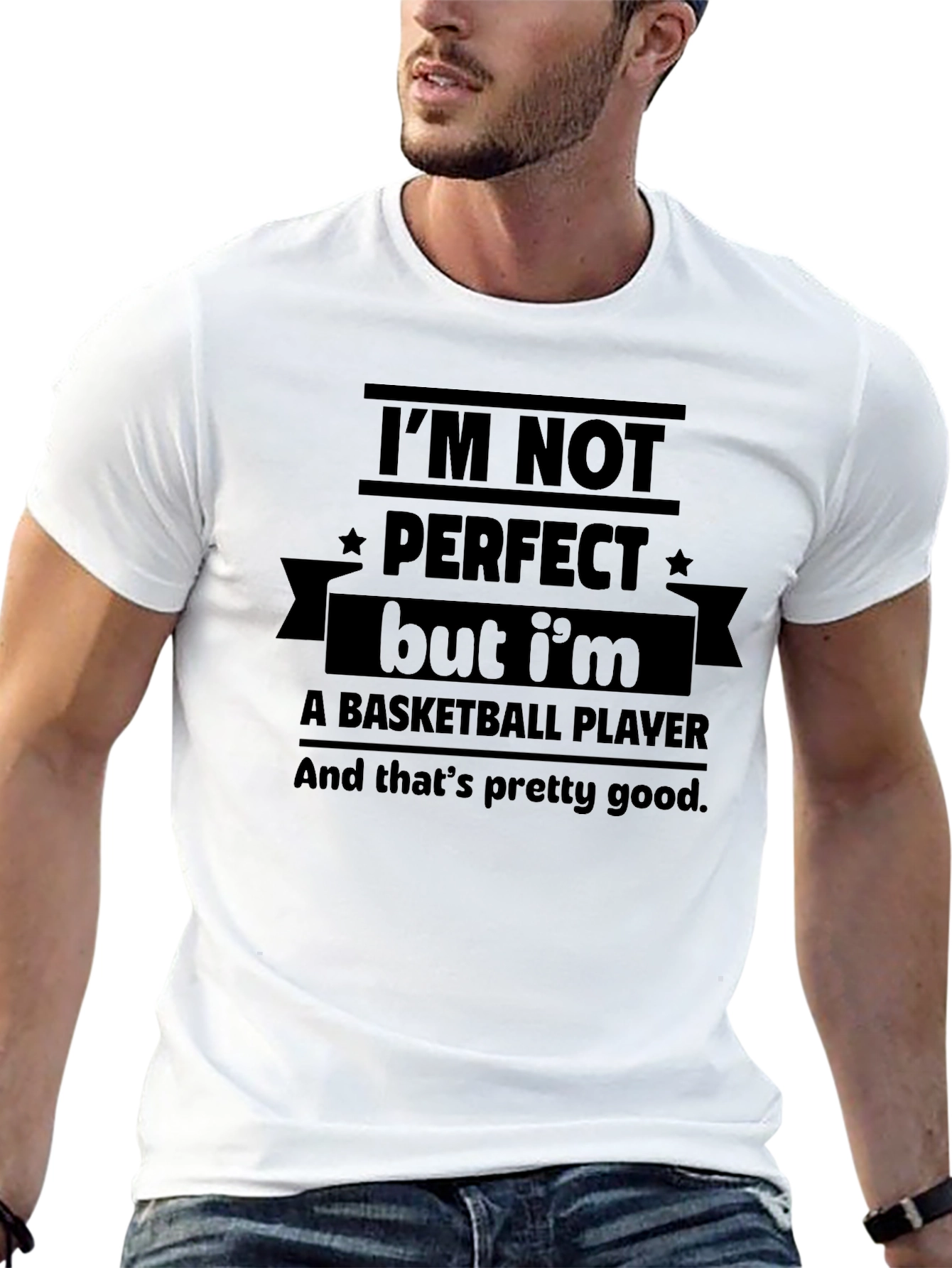 Im Not Perfect Basketball Player Graphic Tee