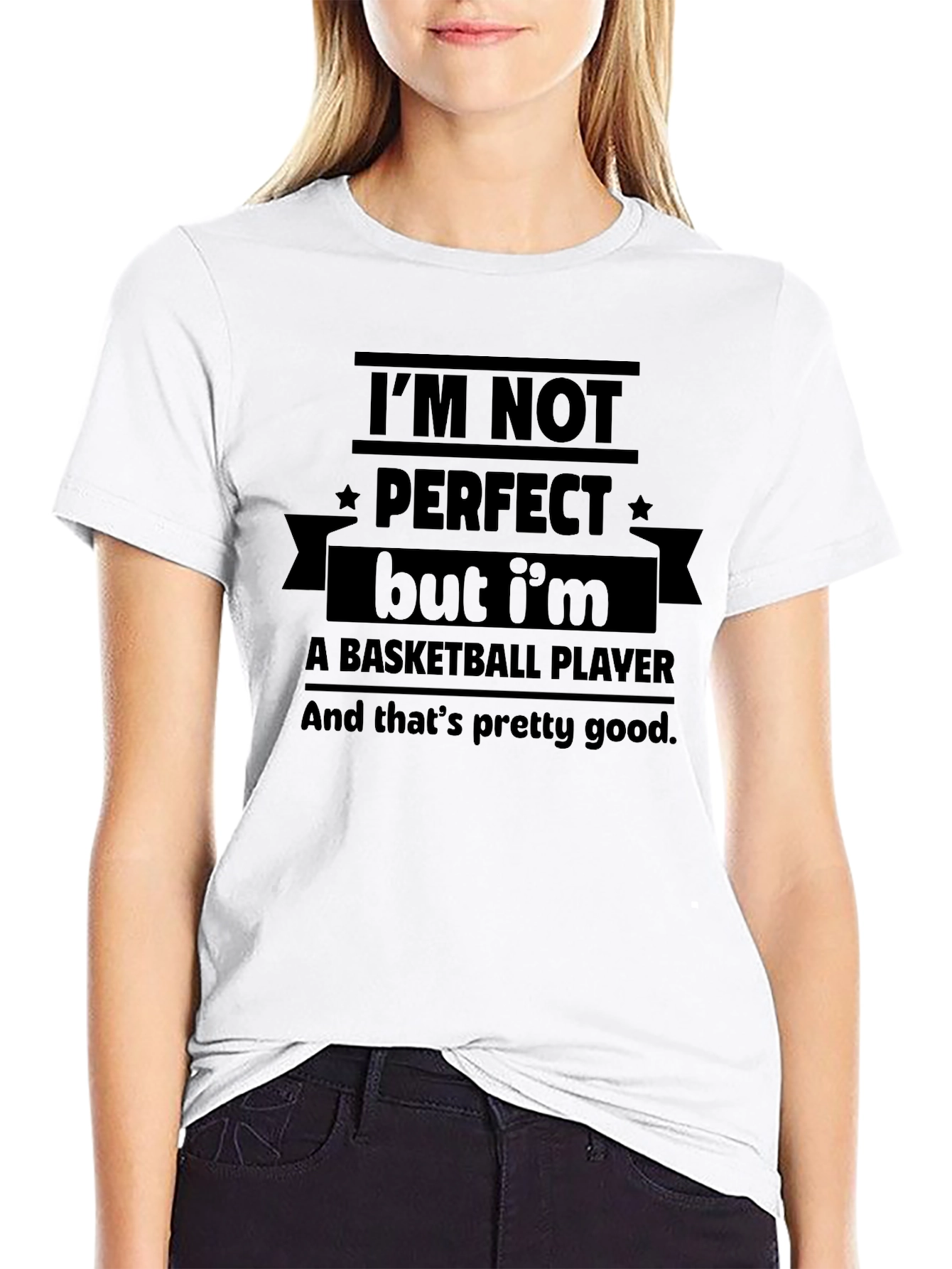 Im Not Perfect Basketball Player Graphic Tee