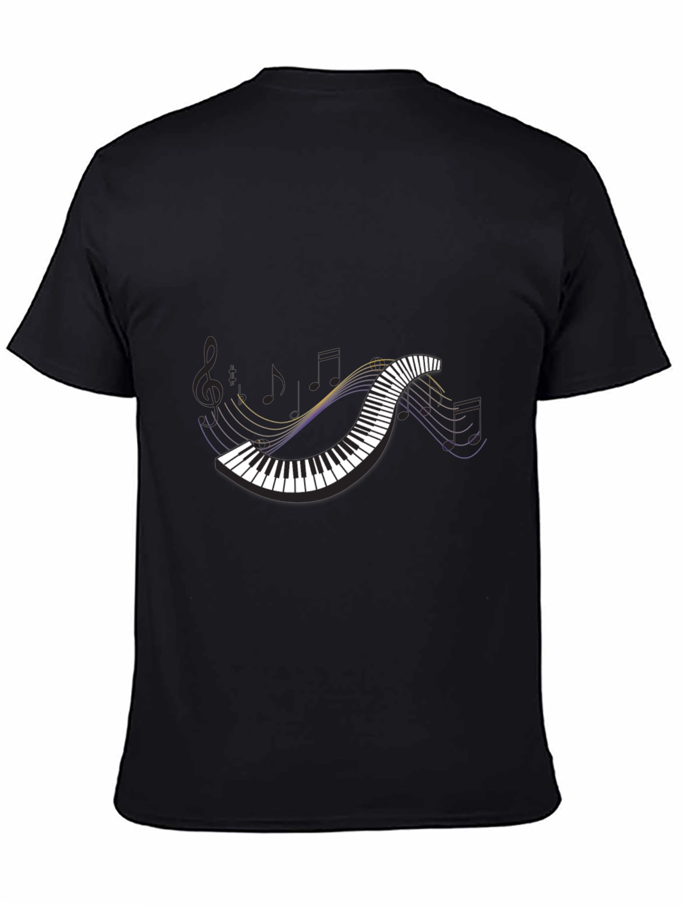 Piano Keys Music Graphic Mens T-Shirt