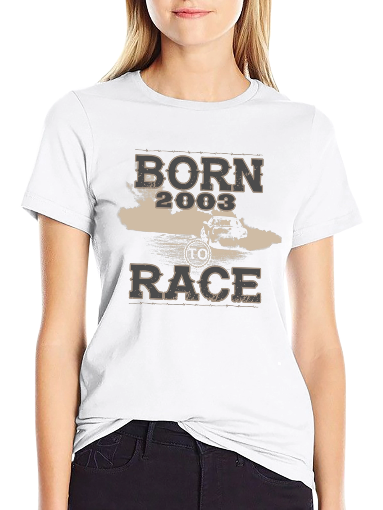 Born 2003 To Race T-Shirt - Black
