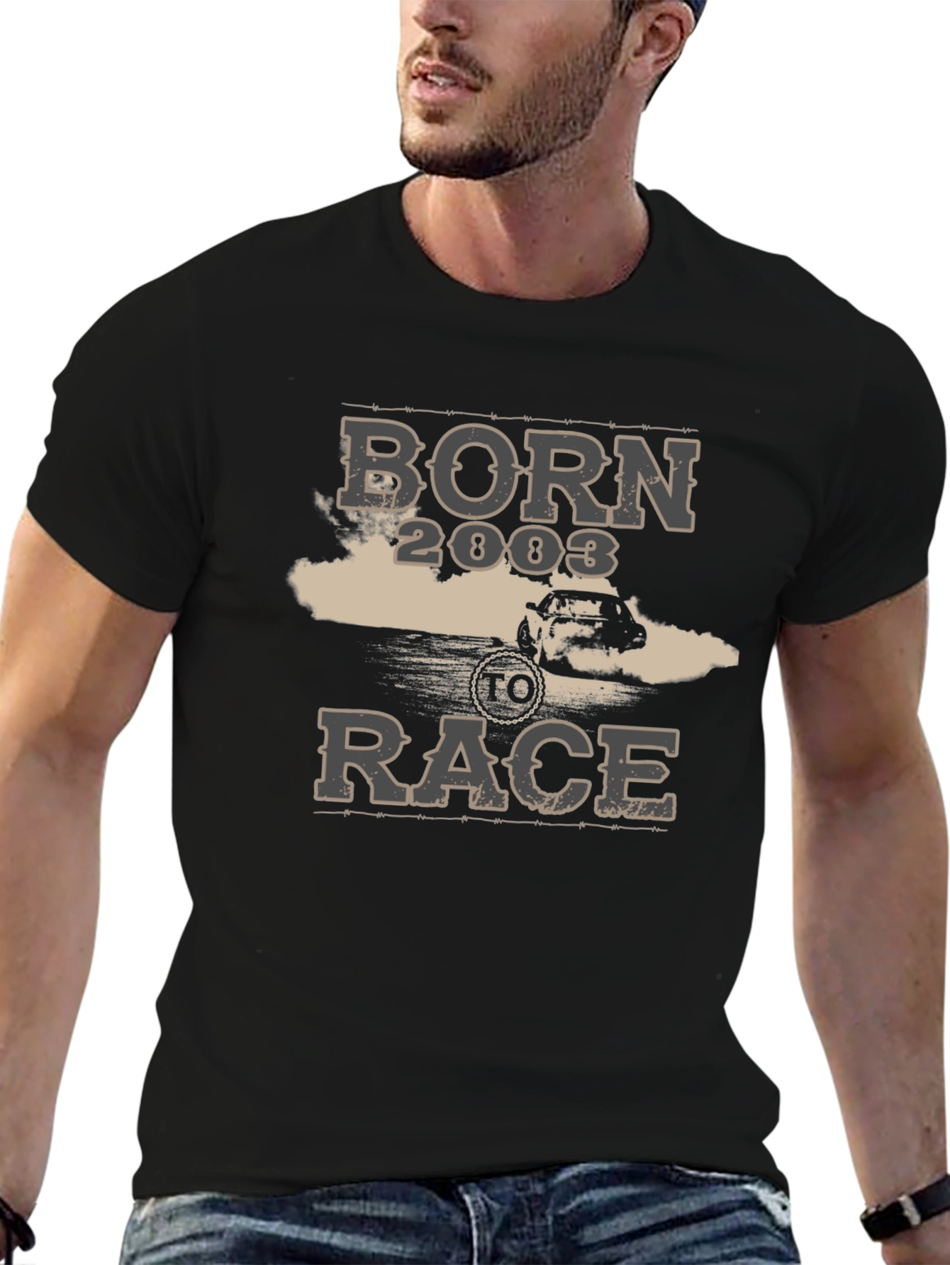 Born 2003 To Race T-Shirt - Black