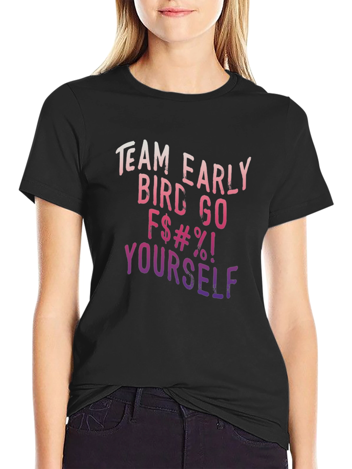 Funny Team Early Bird Graphic T-Shirt