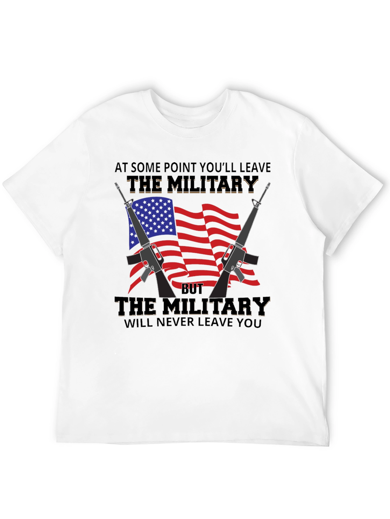 Military Tribute Graphic T-Shirt
