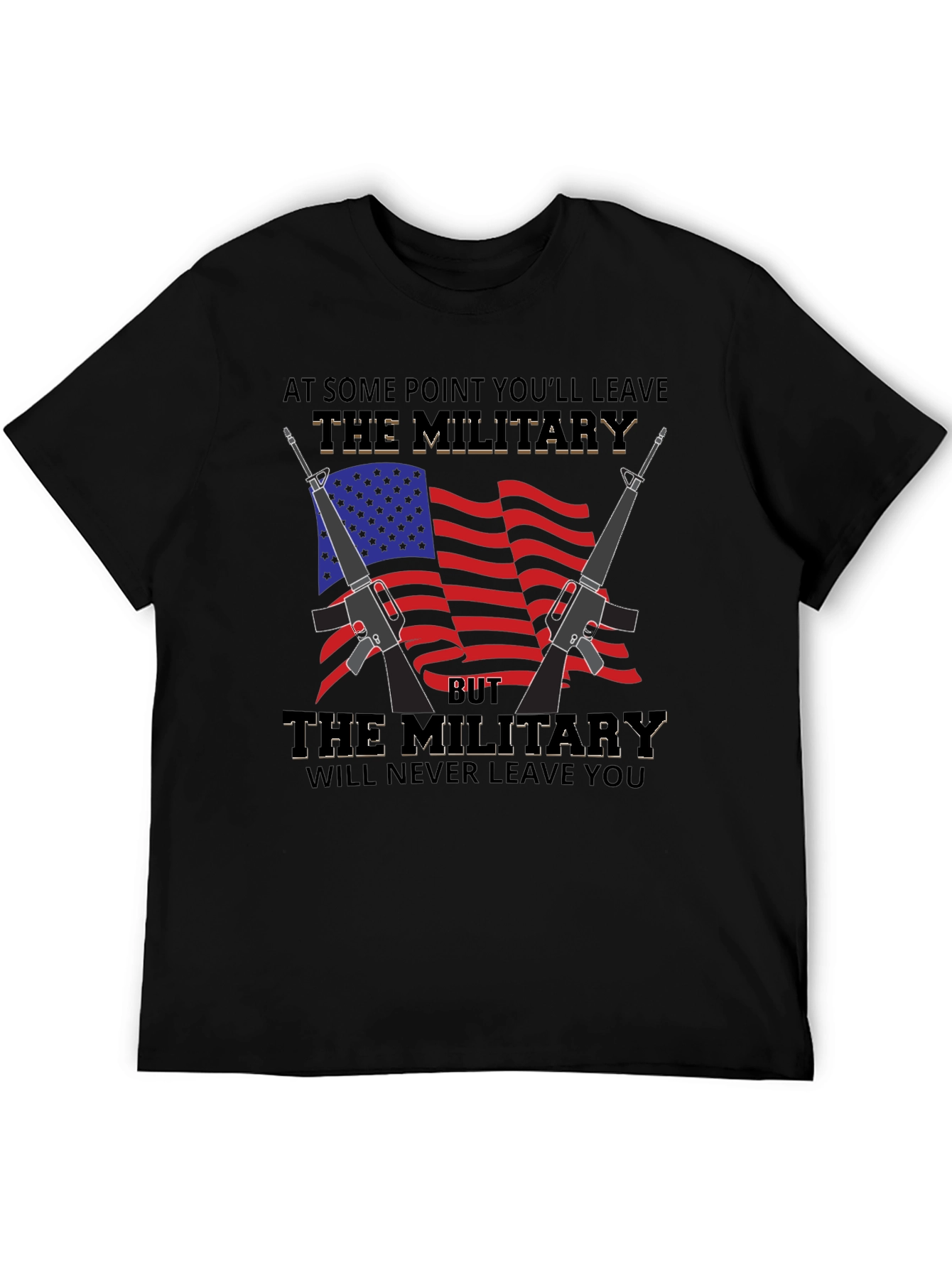 Military Tribute Graphic T-Shirt