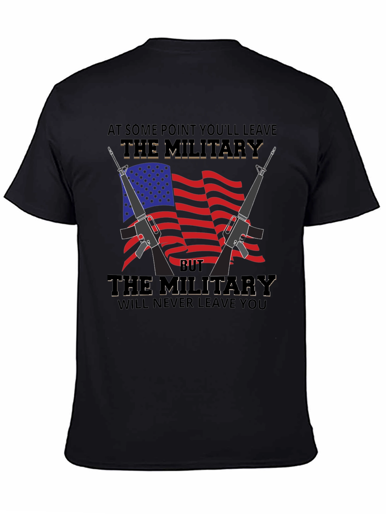 Military Tribute Graphic T-Shirt