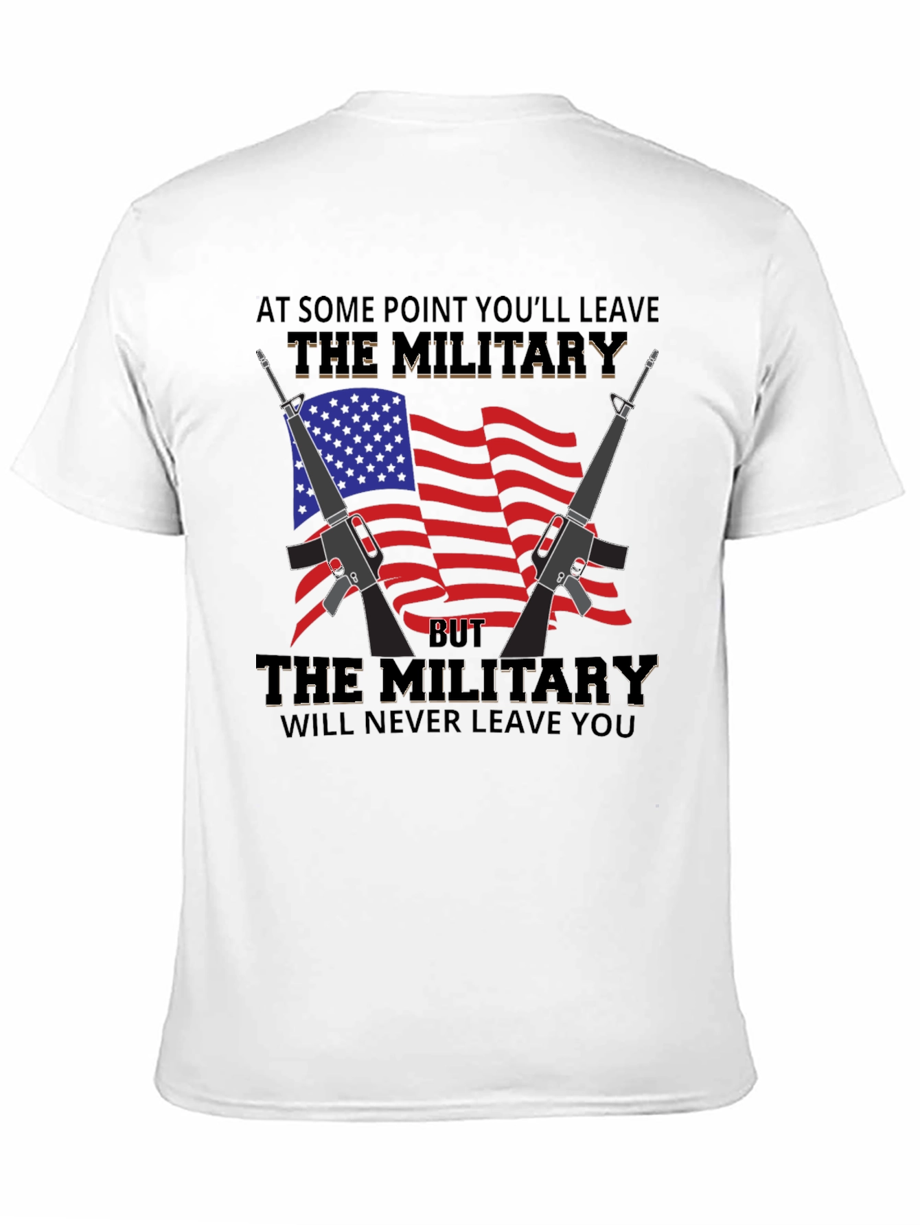 Military Tribute Graphic T-Shirt