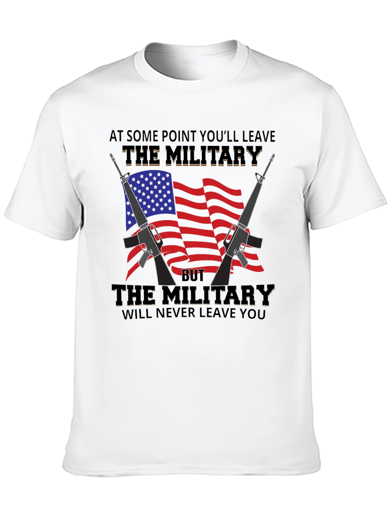 Military Tribute Graphic T-Shirt