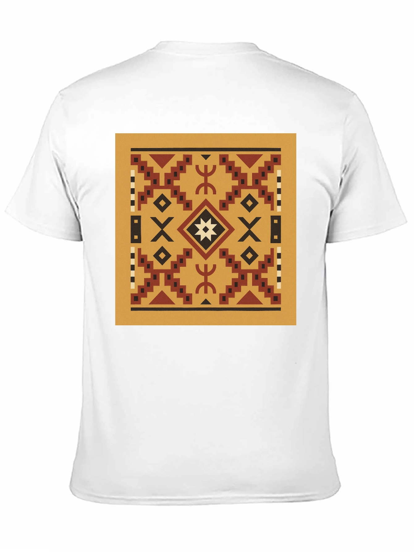 Geometric Pattern T-Shirt - Black