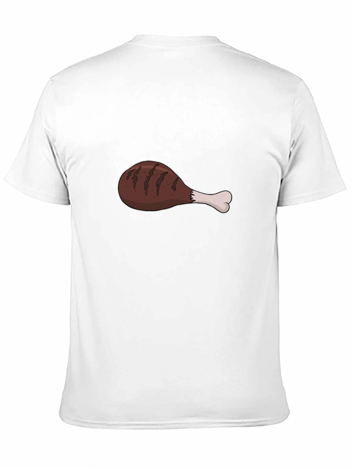 Cartoon Drumstick T-Shirt - Black Cotton Tee