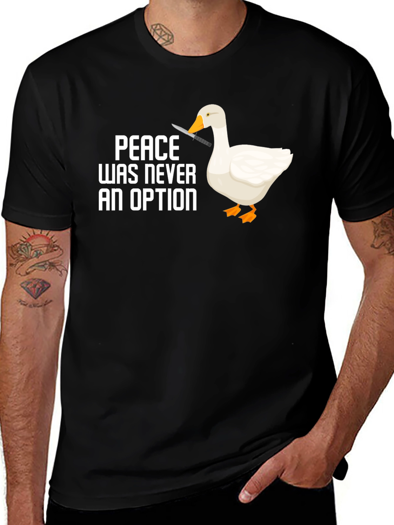 Peace Was Never An Option Goose T-Shirt