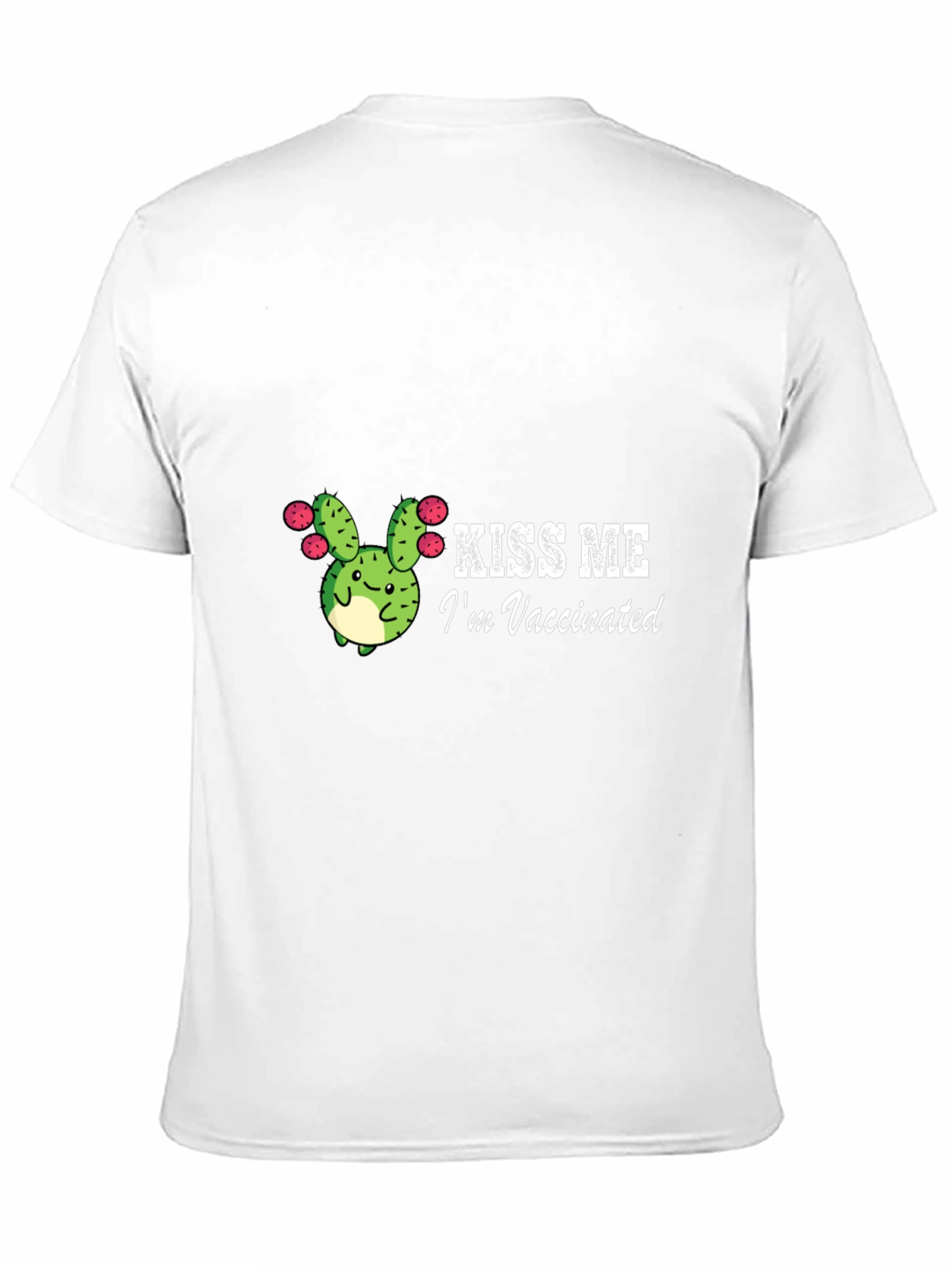 Kiss Me Im Vaccinated Cactus Graphic Tee
