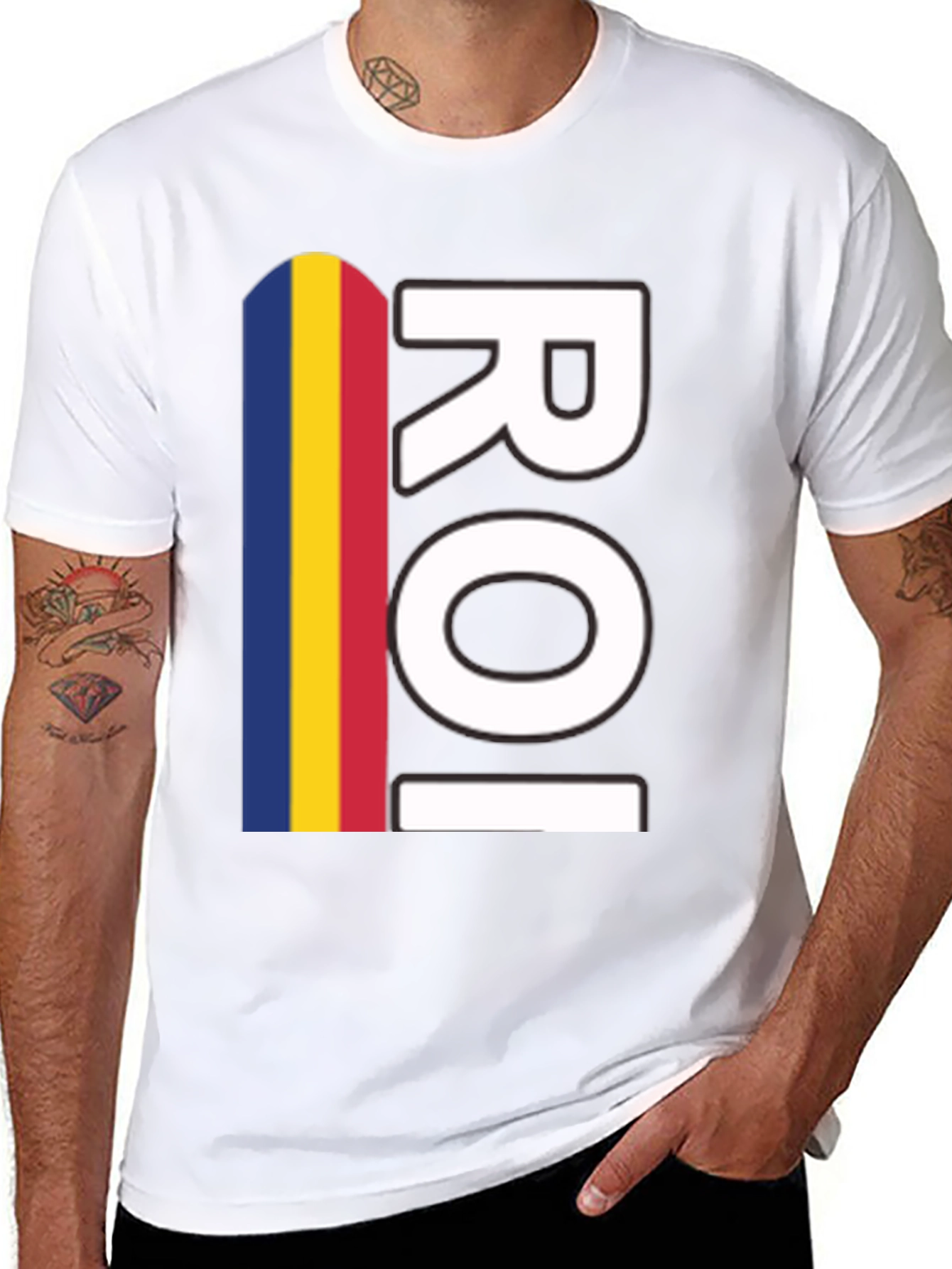 Romania ROI Flag T-Shirt Pride Tee