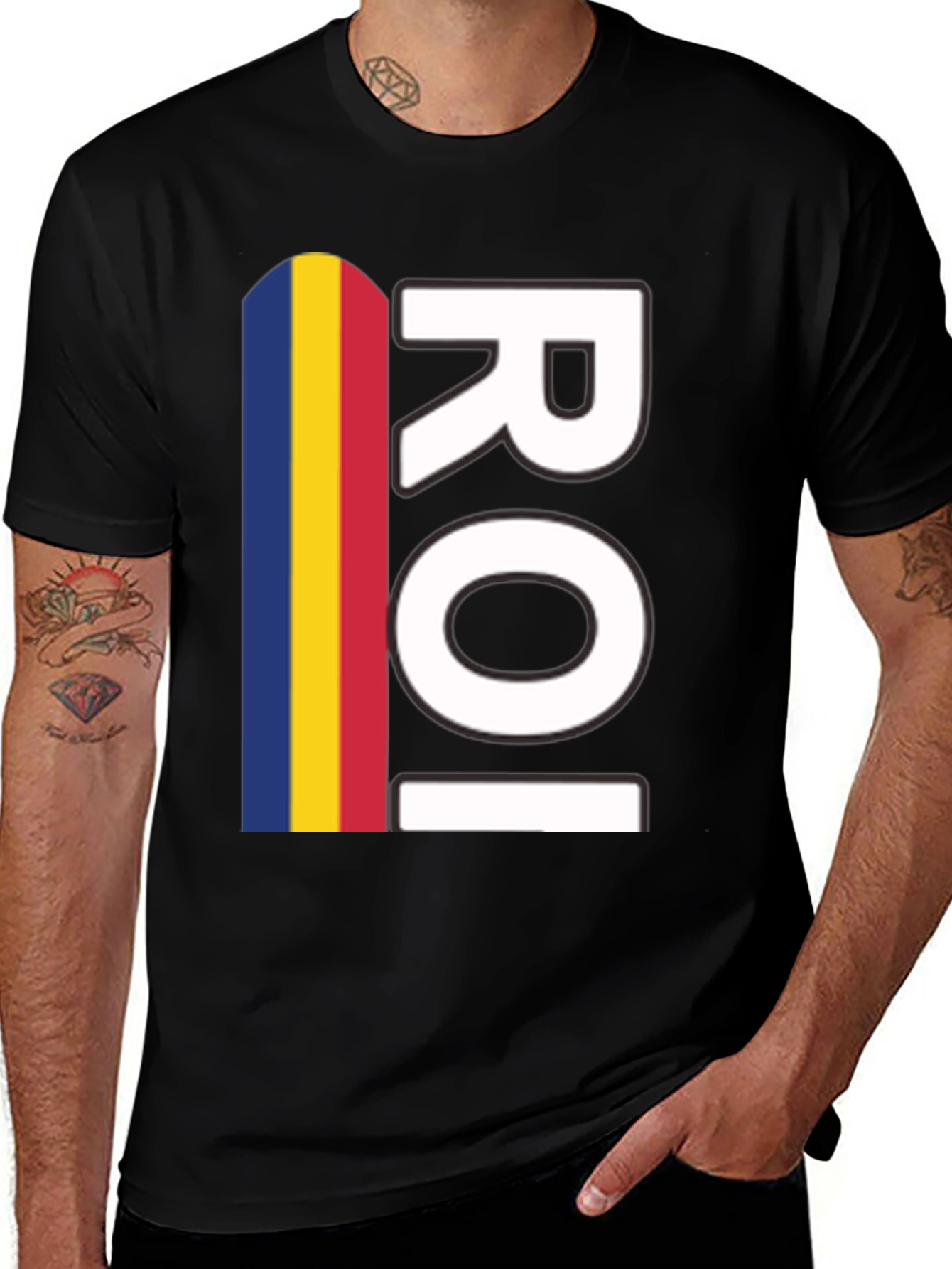Romania ROI Flag T-Shirt Pride Tee