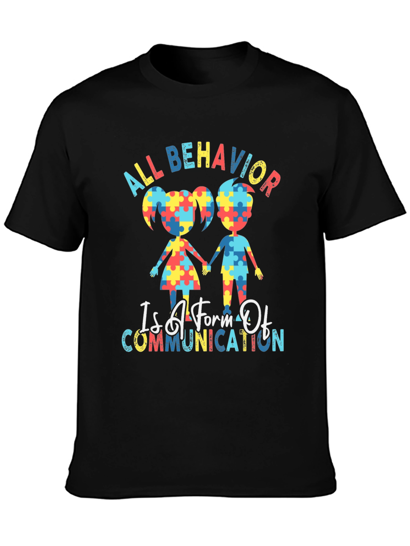Autism Awareness Puzzle Piece Graphic T-Shirt
