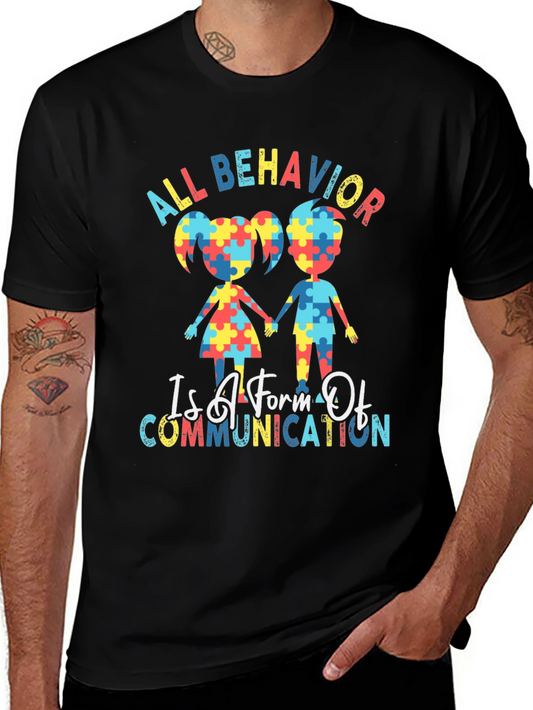 Autism Awareness Puzzle Piece Graphic T-Shirt