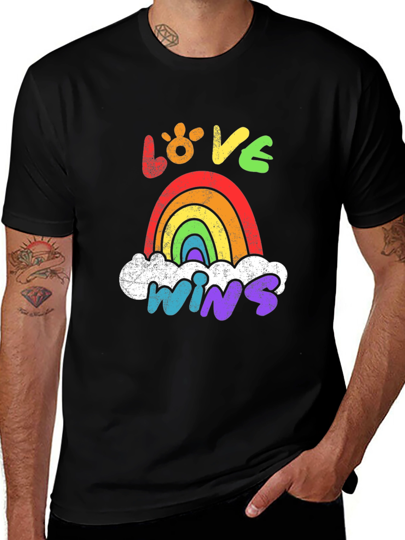 Love Wins Rainbow Graphic Tee