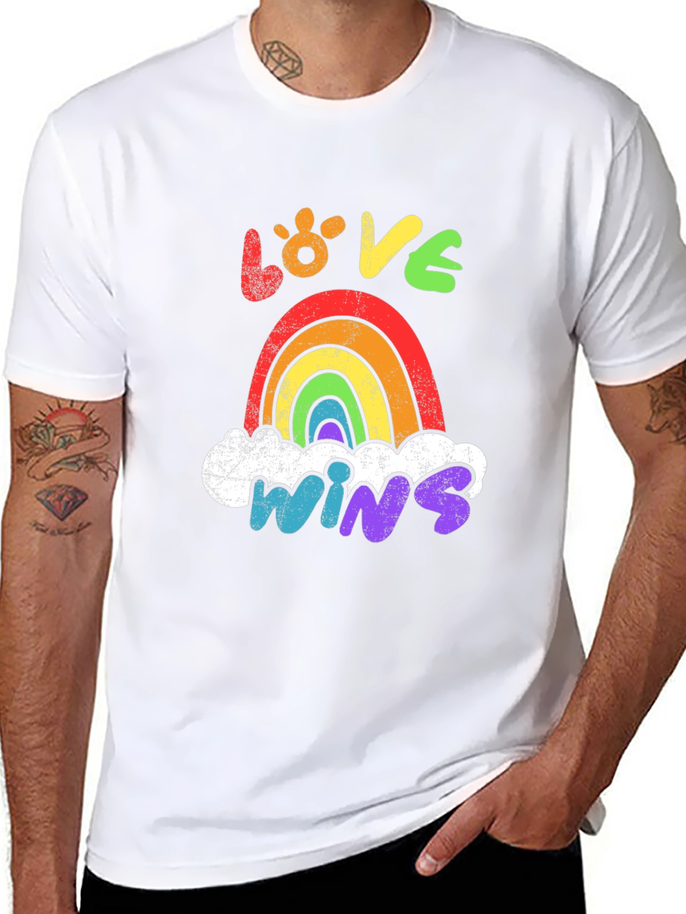 Love Wins Rainbow Graphic Tee