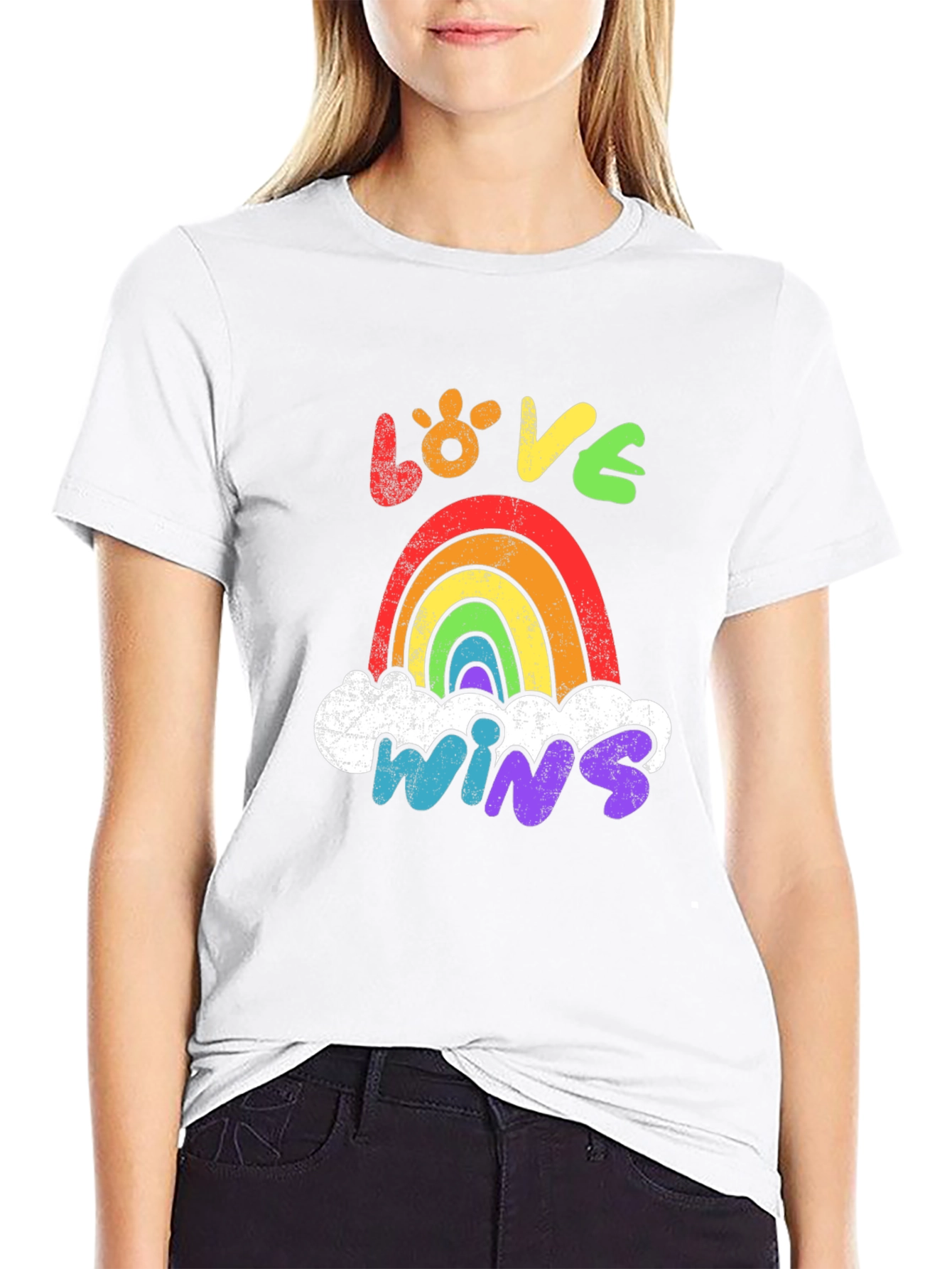Love Wins Rainbow Graphic Tee
