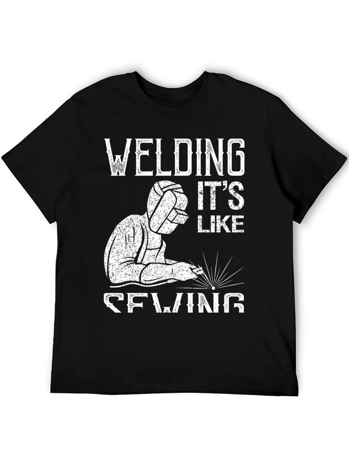 Welding Its Like Sewing Black T-Shirt