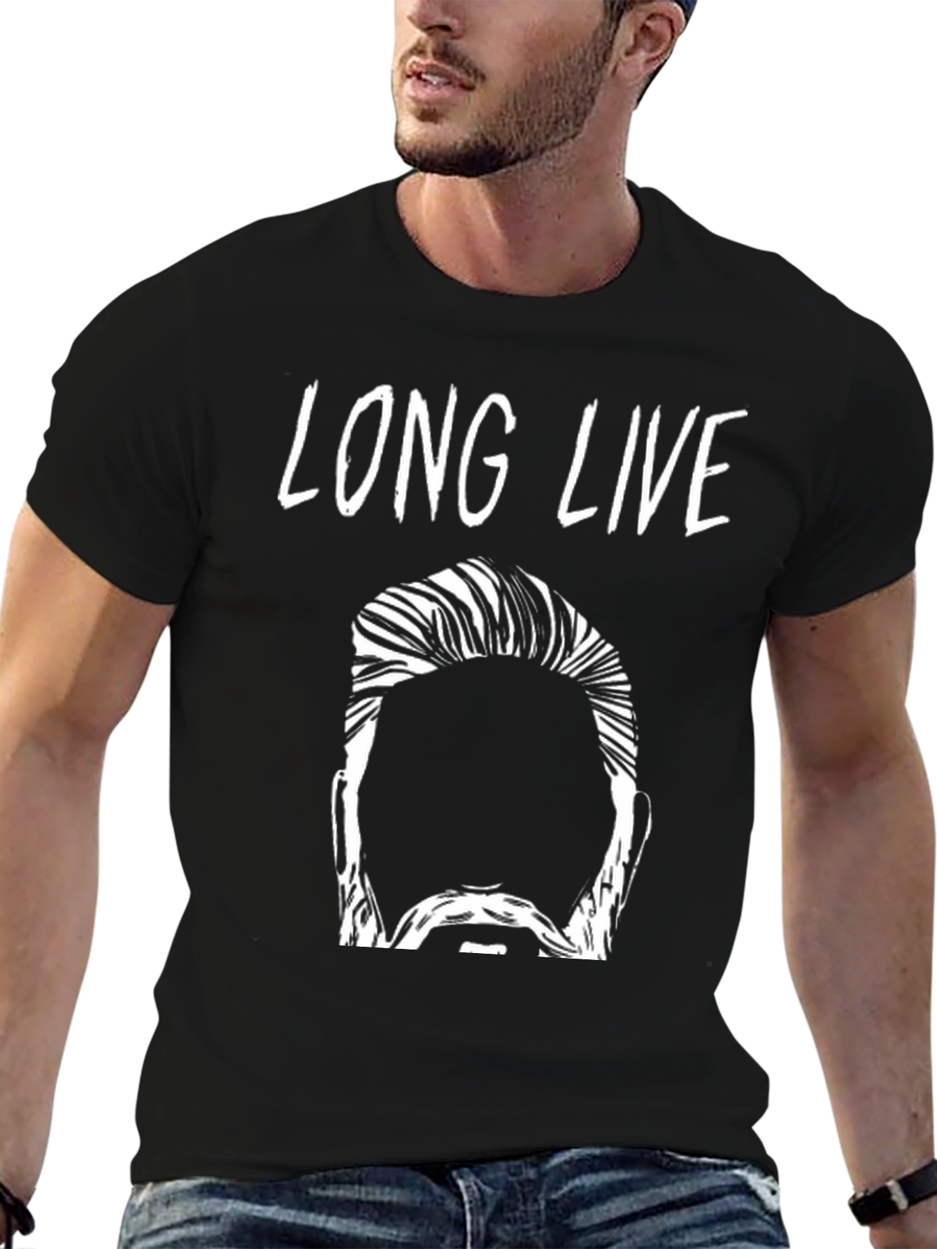 Long Live T-Shirt: Iconic Beard Design Tee