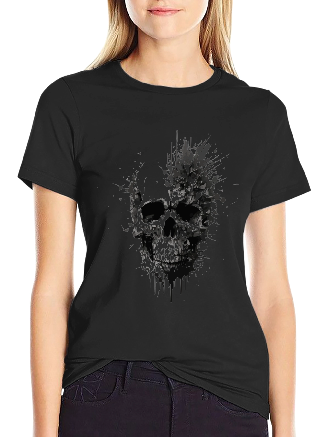 Skull Graphic Tee - Mens Black T-Shirt