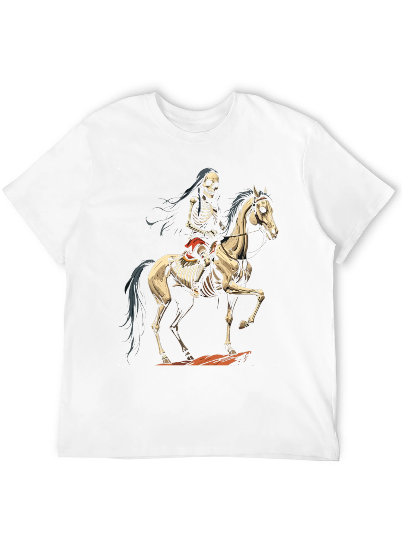 Skeleton Rider Graphic Tee - Dark Humor Style