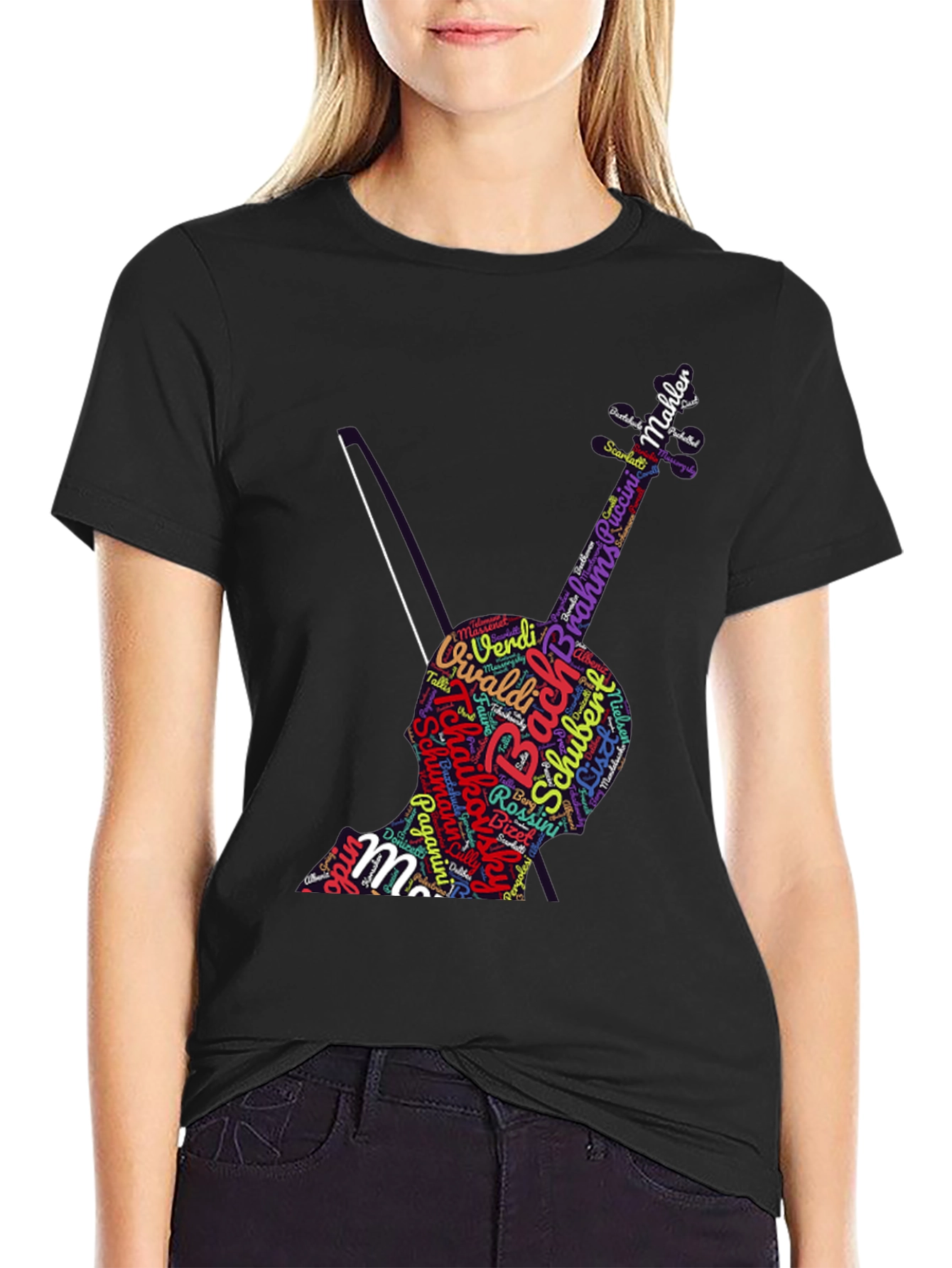 Music Composer Word Art Cello T-Shirt
