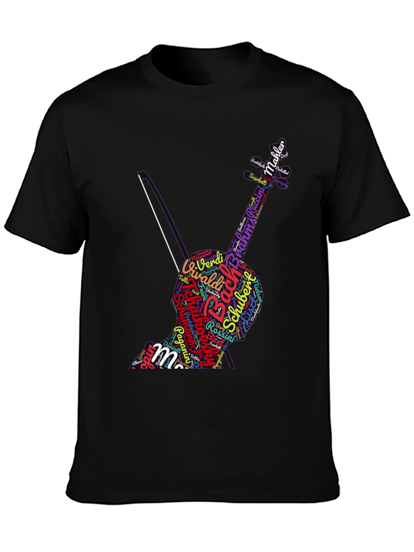 Music Composer Word Art Cello T-Shirt