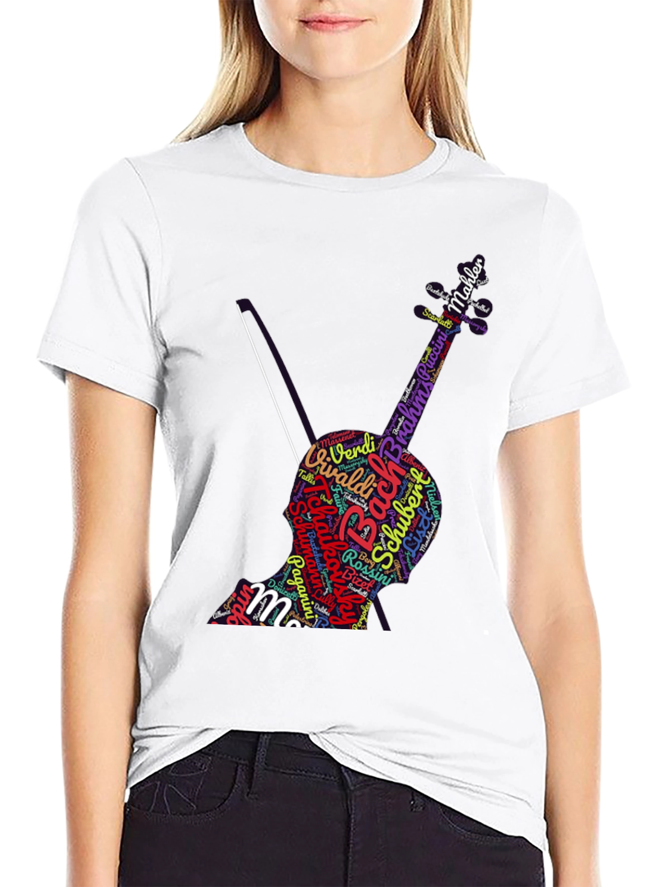 Music Composer Word Art Cello T-Shirt