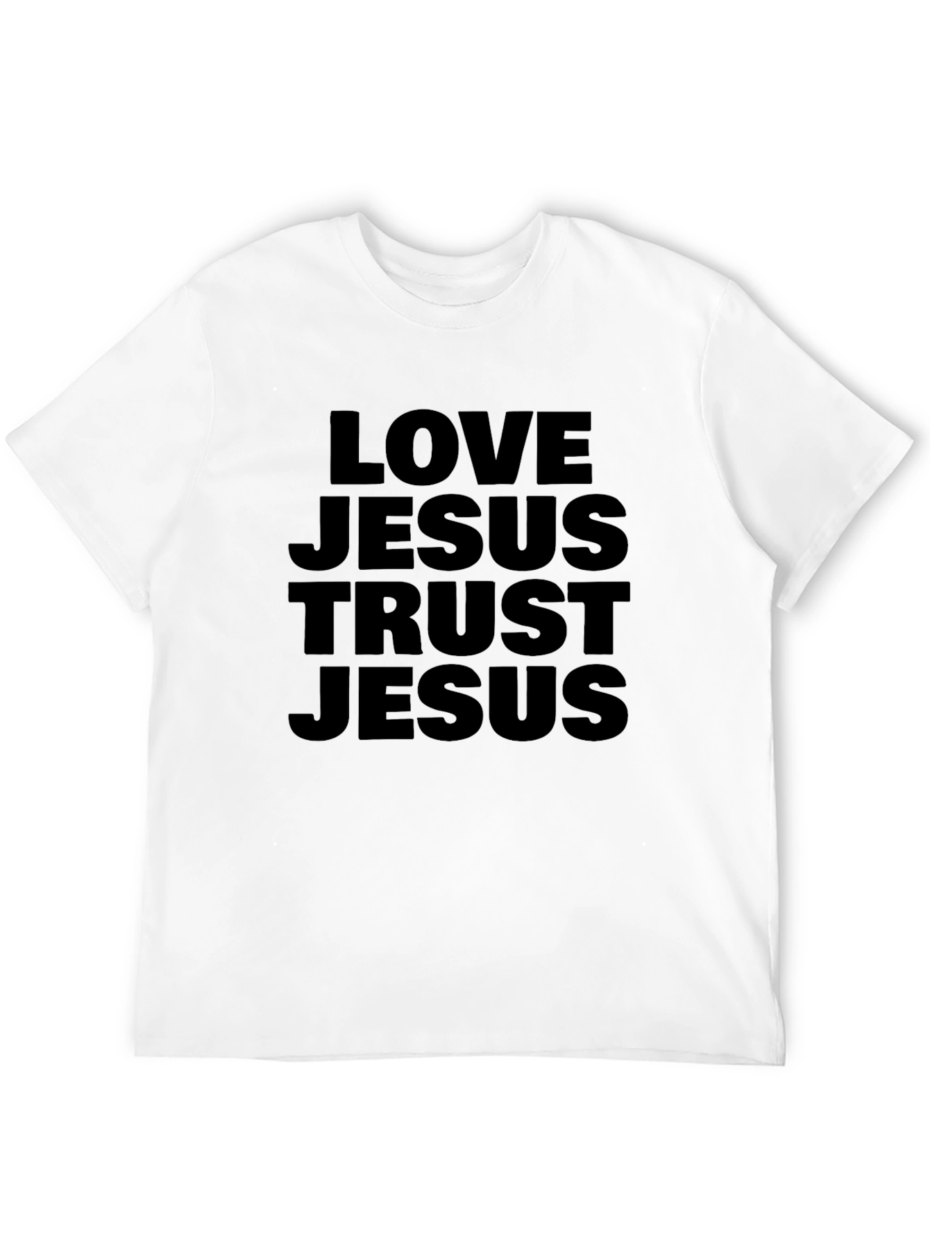 Love Jesus Trust Jesus Black T-Shirt