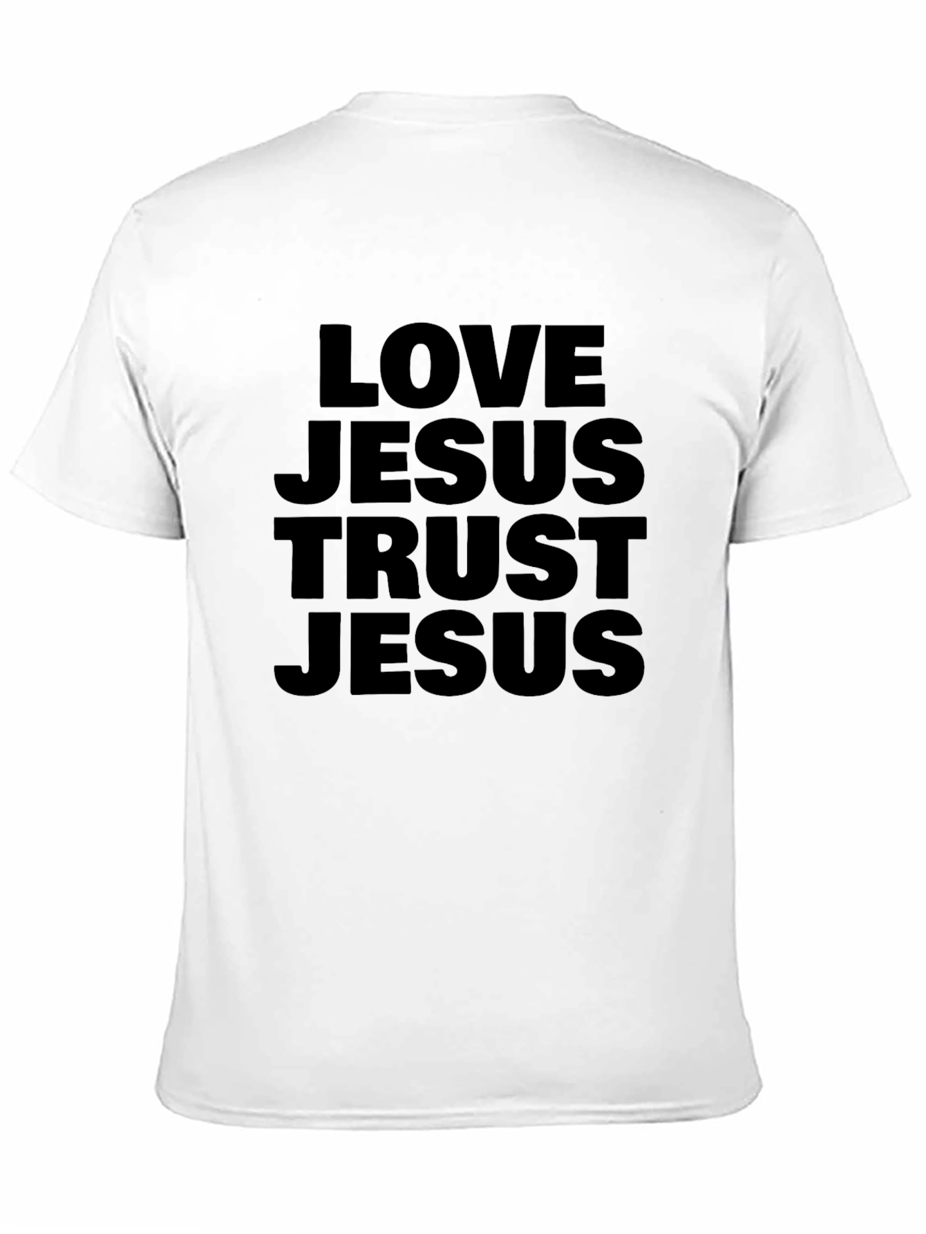 Love Jesus Trust Jesus Black T-Shirt