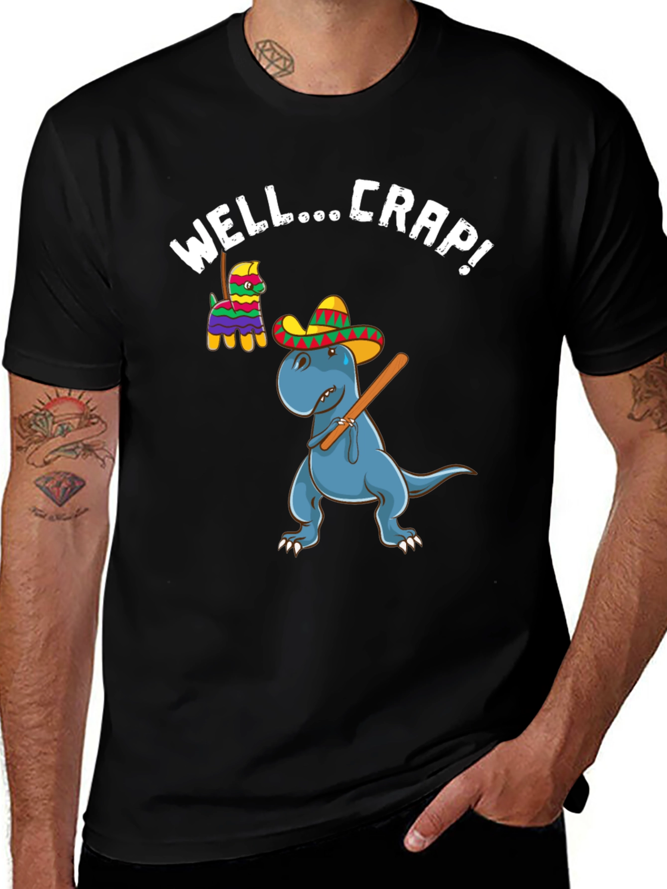 Dinosaur Piñata Funny Graphic T-Shirt