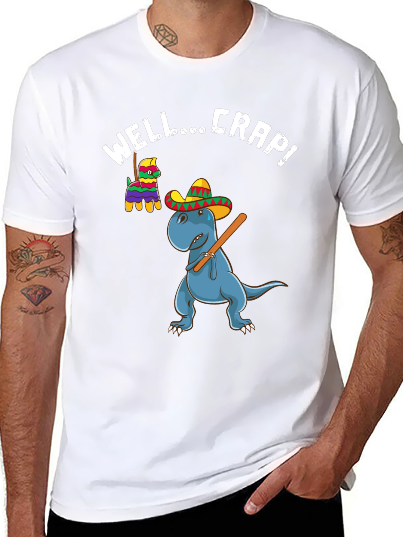Dinosaur Piñata Funny Graphic T-Shirt