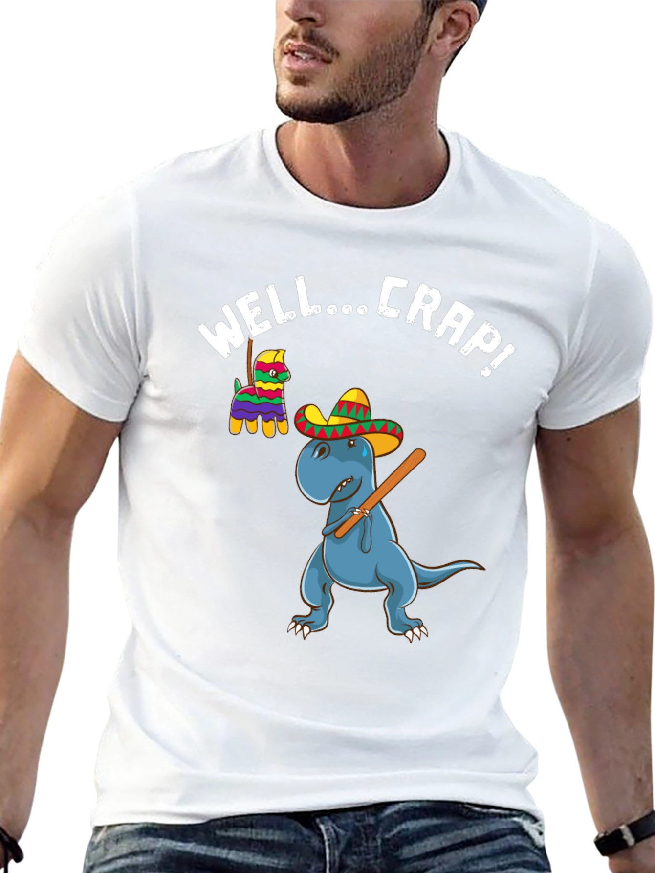 Dinosaur Piñata Funny Graphic T-Shirt