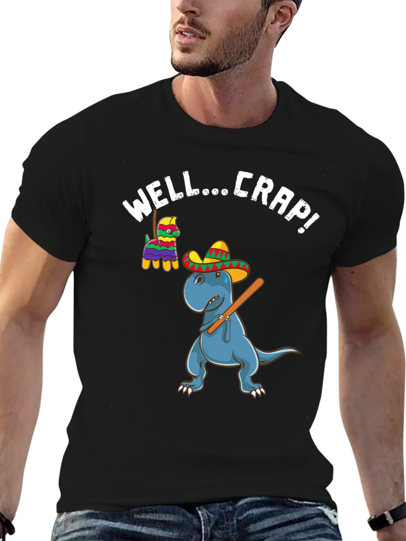 Dinosaur Piñata Funny Graphic T-Shirt