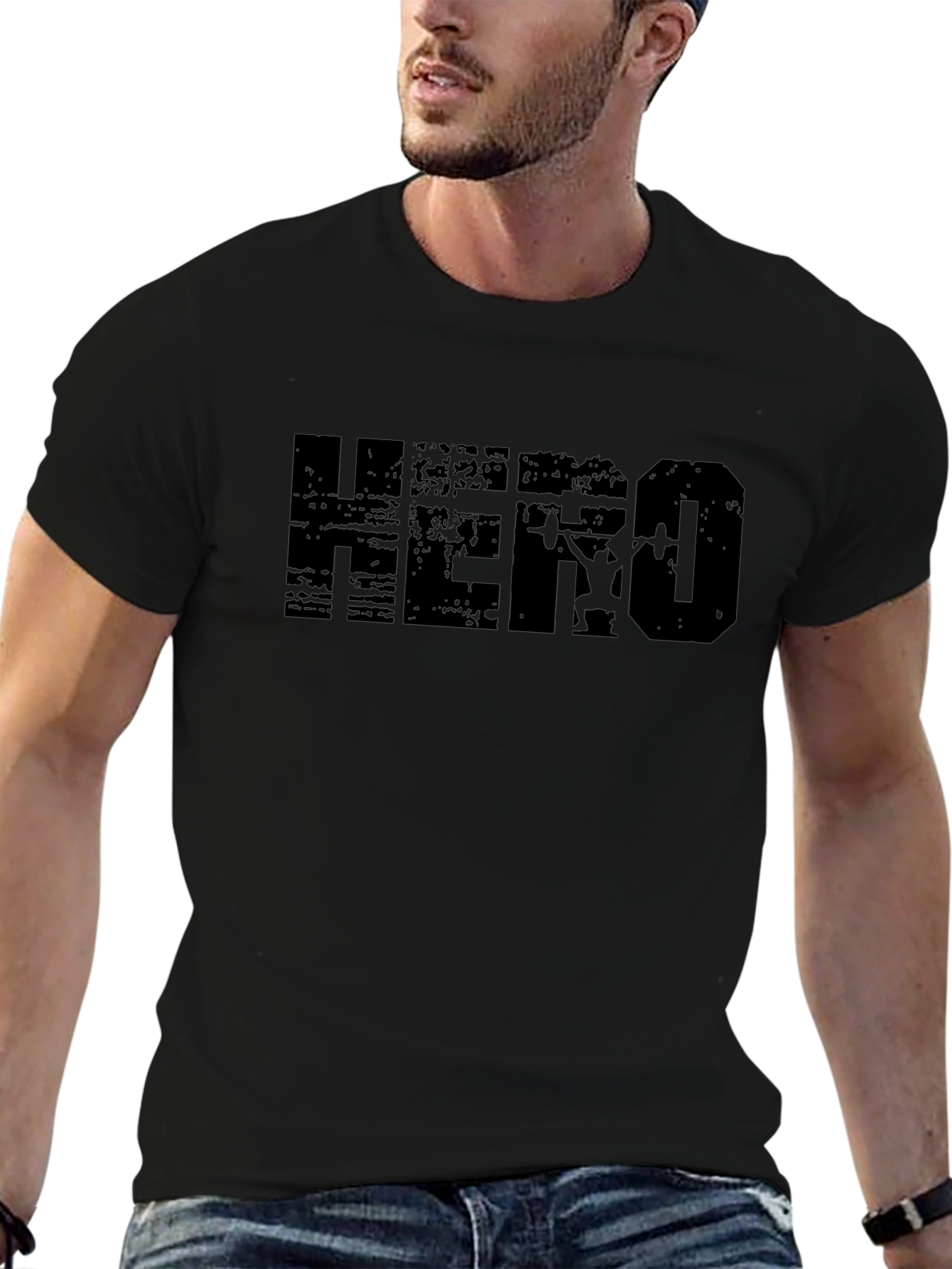 Hero Weightlifting Black Graphic Tee