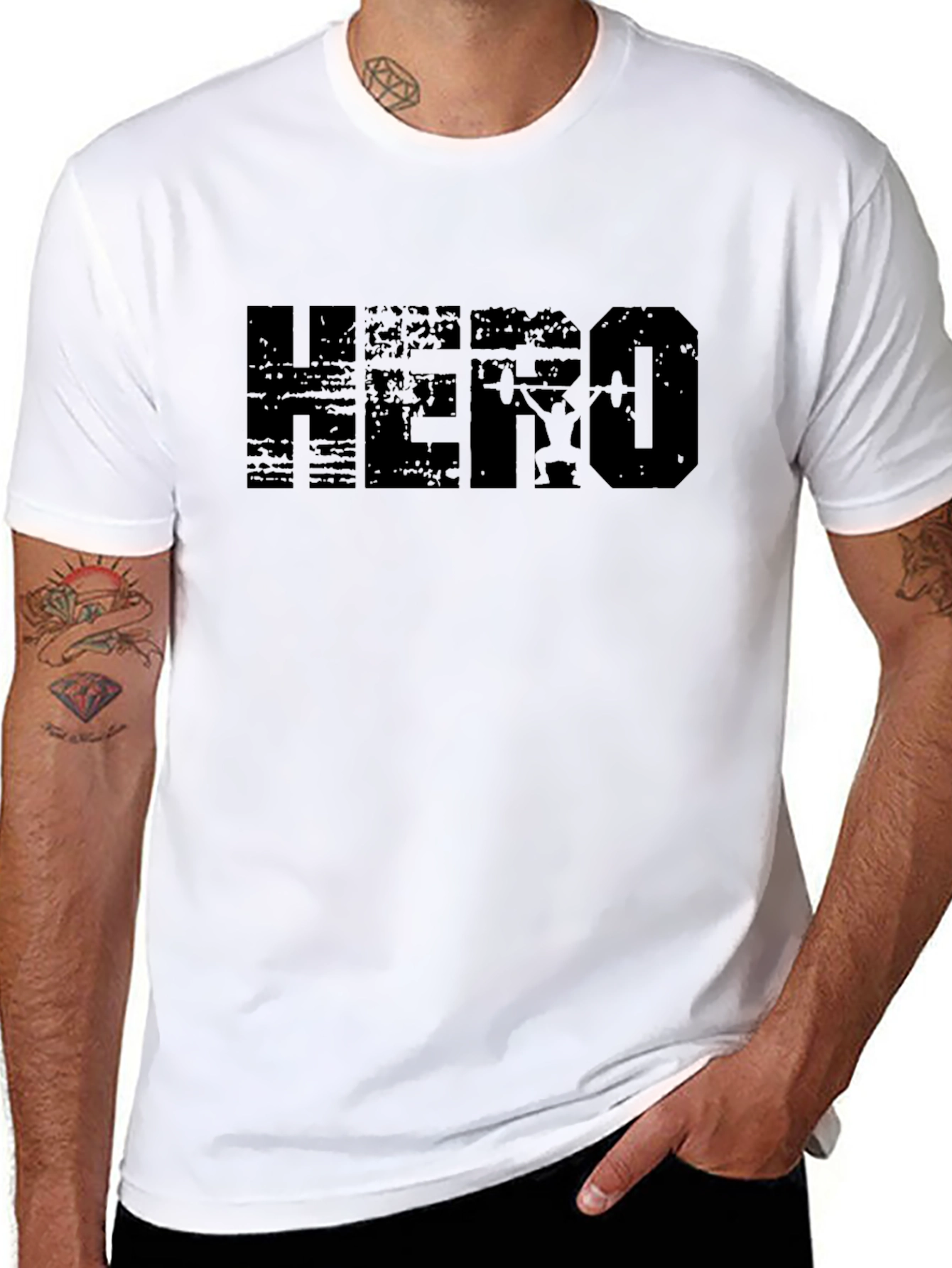 Hero Weightlifting Black Graphic Tee