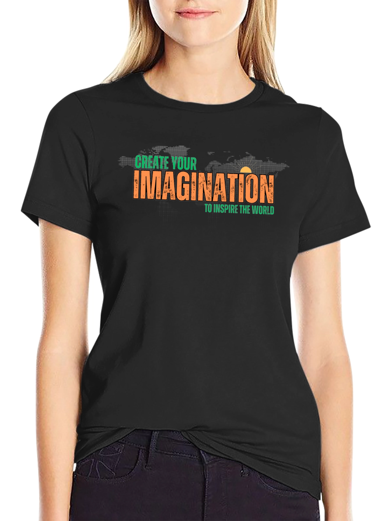 Create Your Imagination Graphic Tee - Black