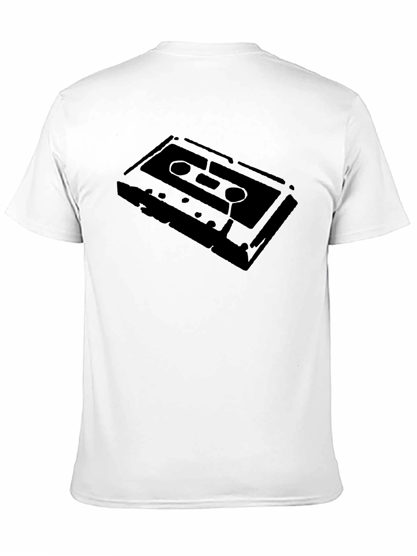 Retro Cassette Tape Graphic Tee - Black
