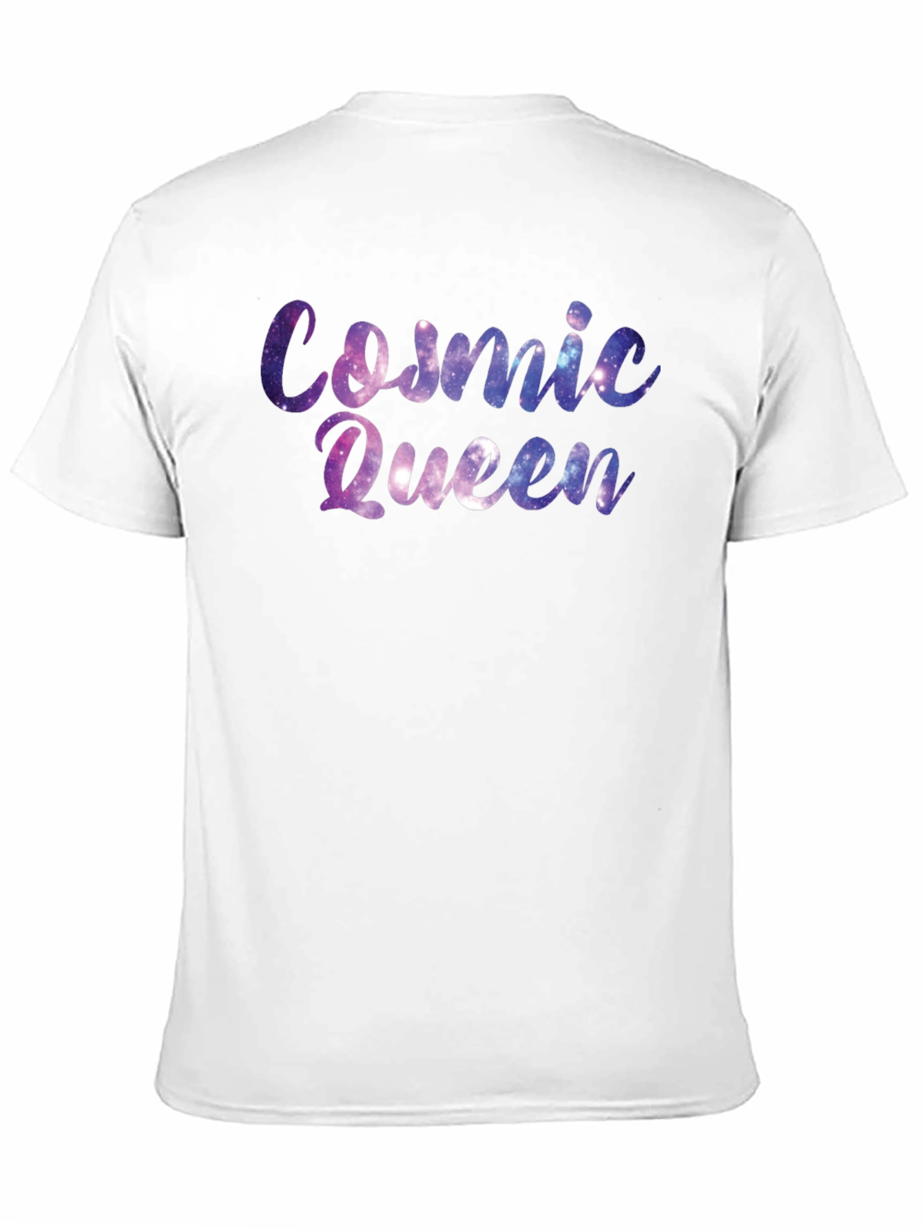 Cosmic Queen Black T-Shirt - Galaxy Design