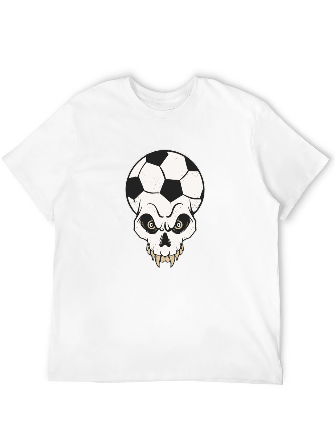 Soccer Skull Graphic Tee - Mens Black T-Shirt
