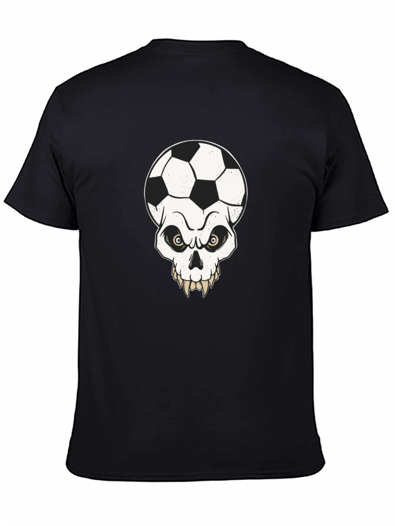 Soccer Skull Graphic Tee - Mens Black T-Shirt