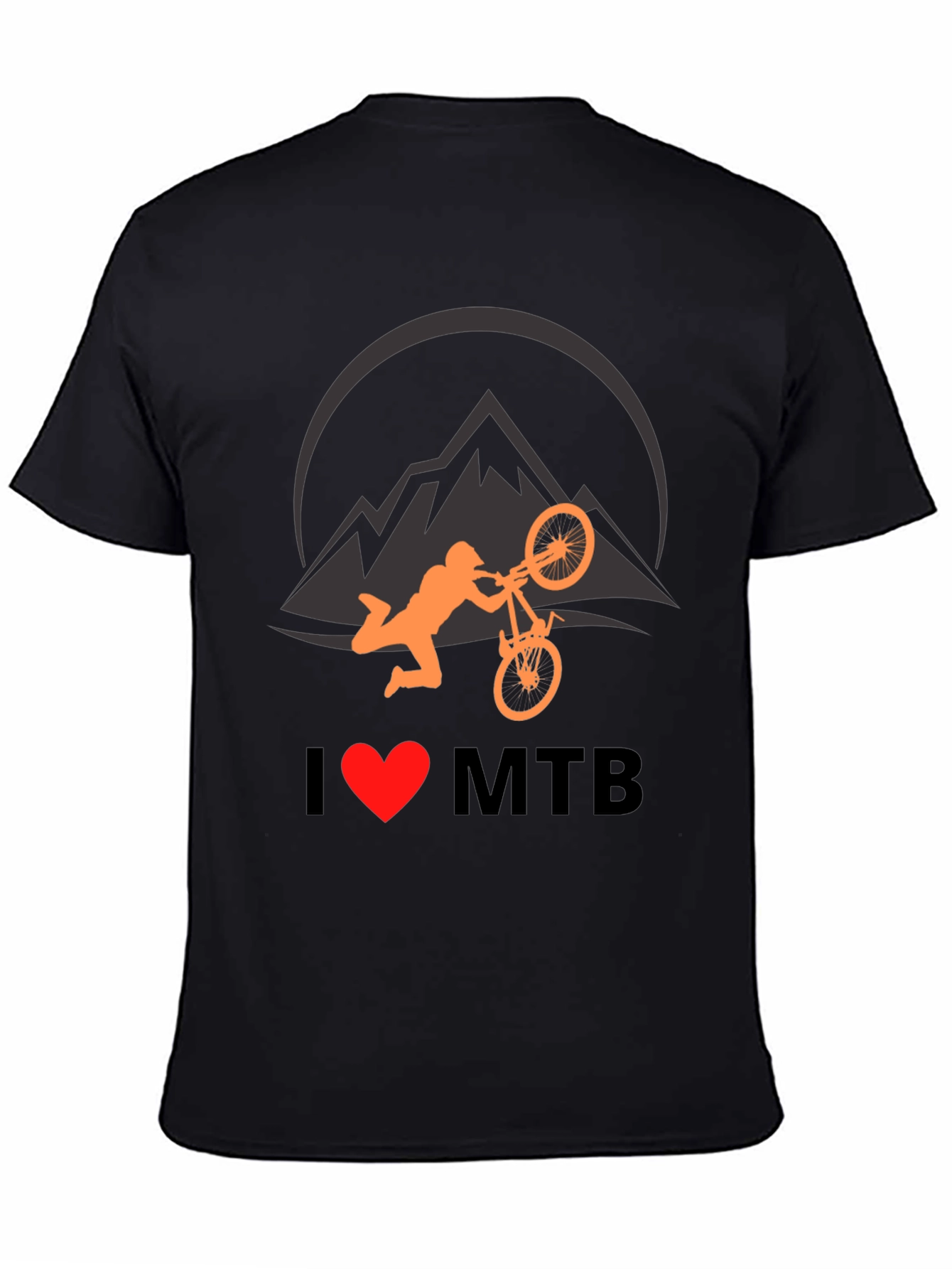 I Heart MTB Black Graphic T-Shirt